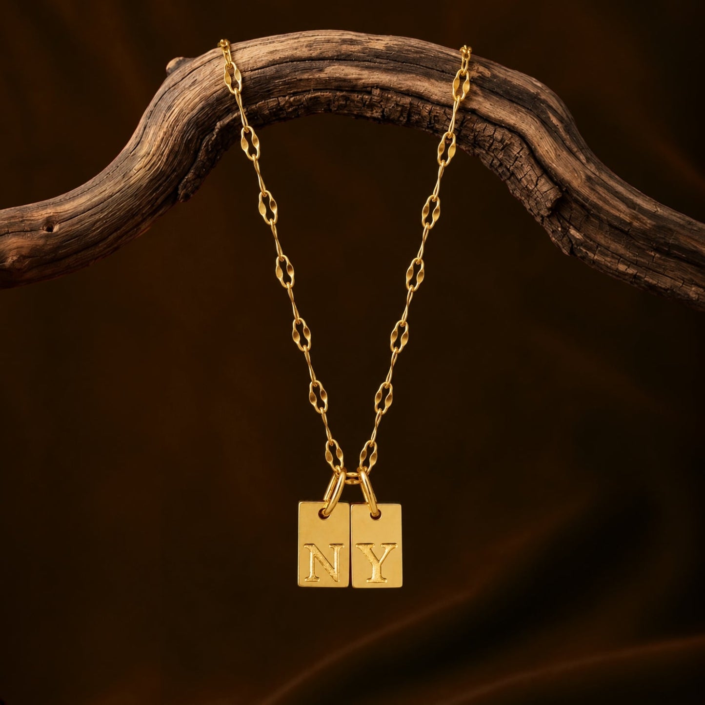 Initial Tag Necklace