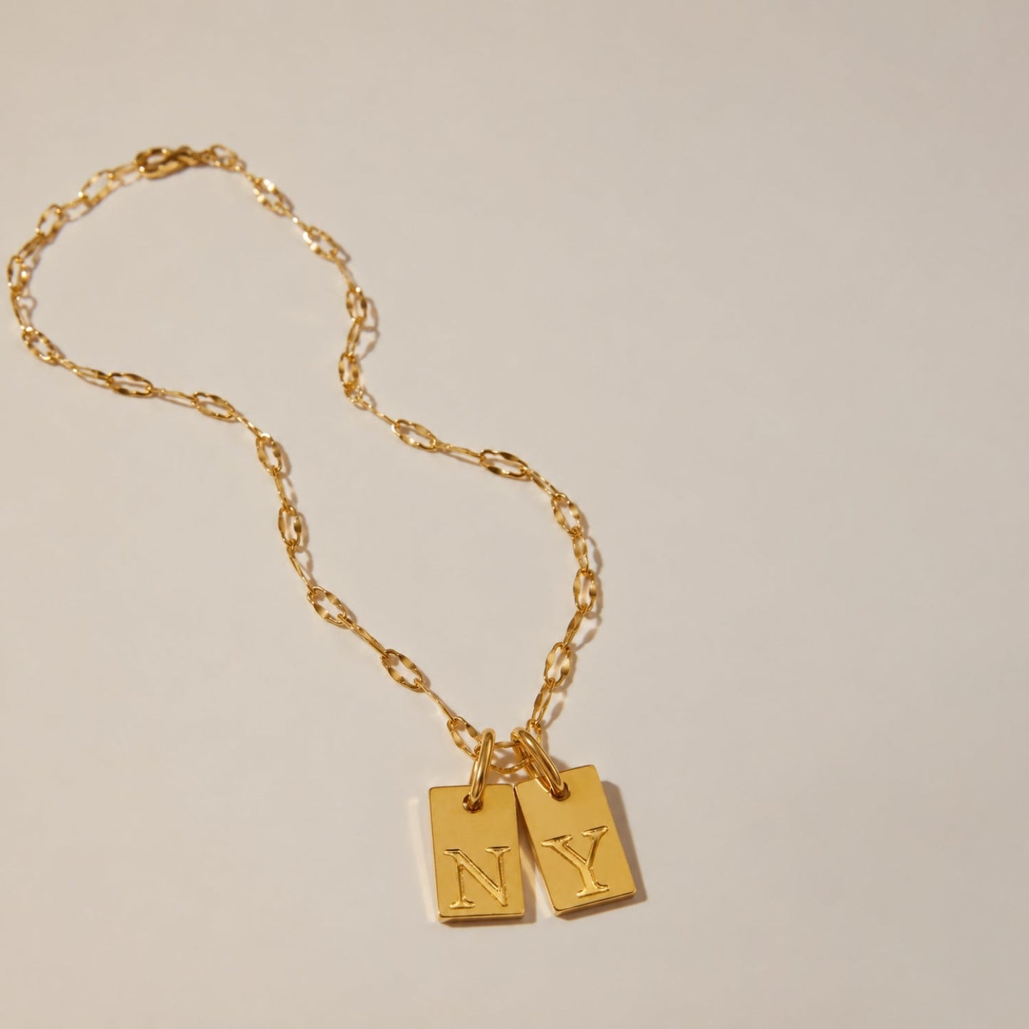 Initial Tag Necklace