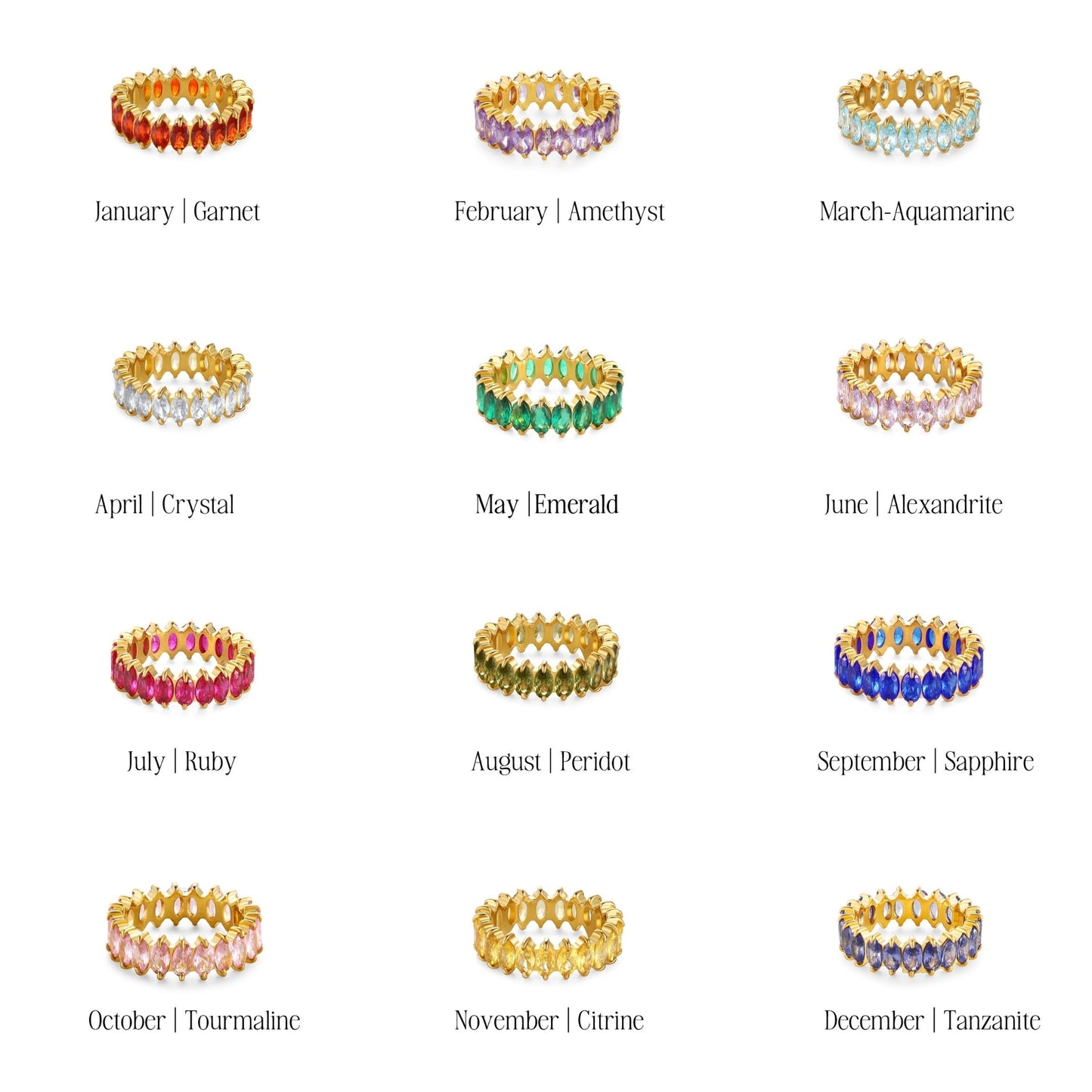Birthstone Eternity Ring