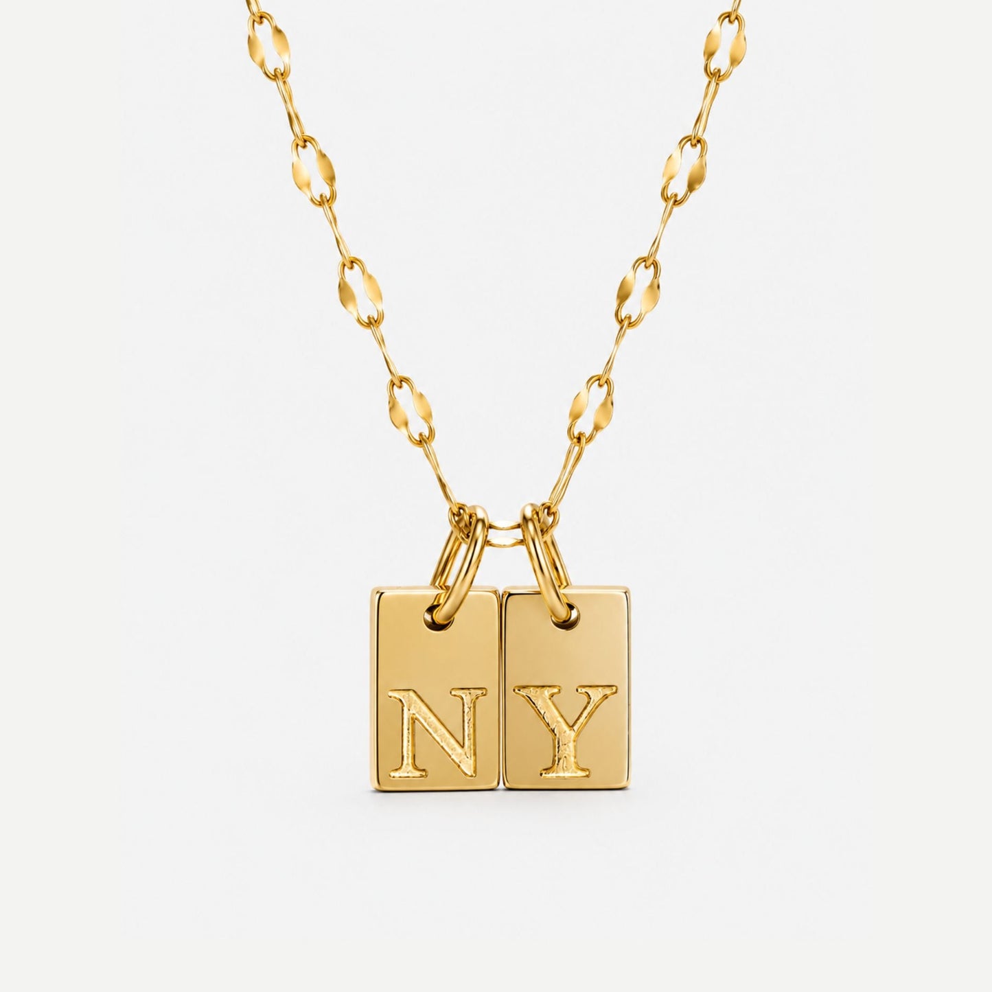 Initial Tag Necklace